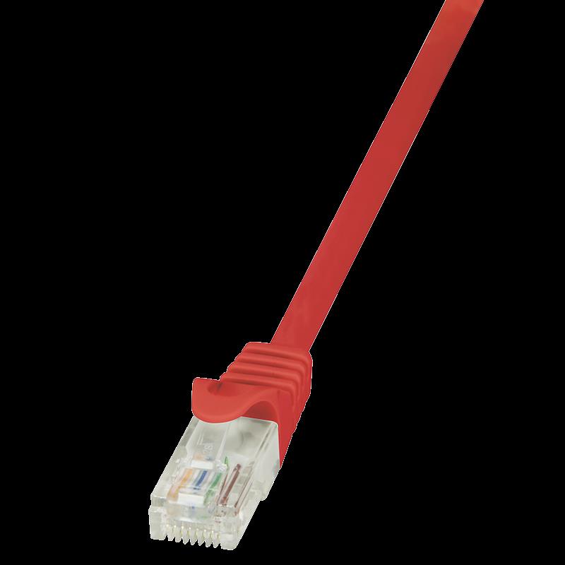 LOGILINK - Patchcord CAT 5e UTP 0,50m Red tīkla kabelis