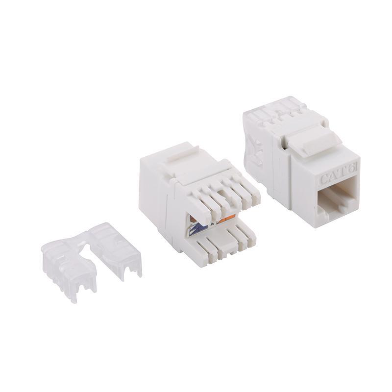 LOGILINK - Keystone Jack RJ45 Cat.6 UTP 180   LSA/IDC punch down, white adapteris