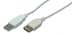 LogiLink USB A -> A Ma/Fe 2.00m grey  4260113560334 USB kabelis