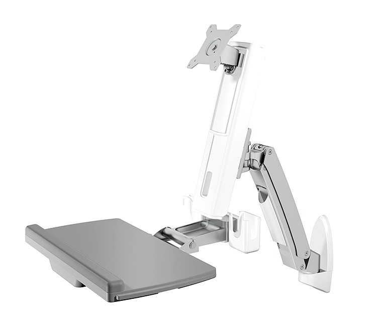 IcyBox Wall mount for display up to 24'' (61cm) with mouse and keybord workspace