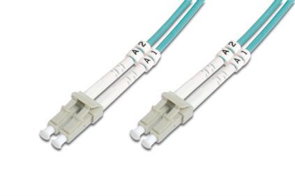 DIGITUS Fiber Optic Patch Cord, LC / LC OM3 1m kabelis, vads