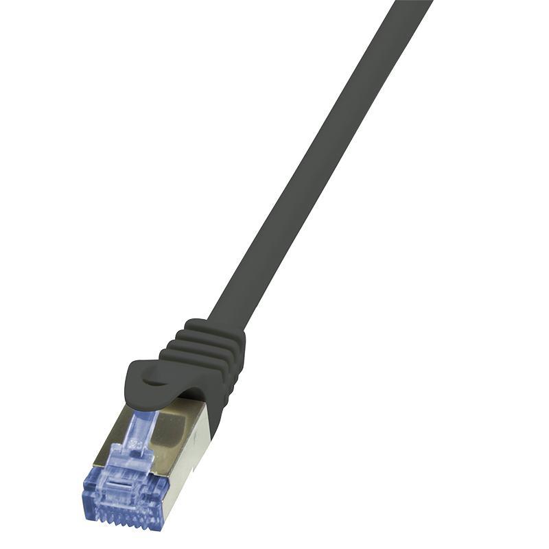 LOGILINK - Patchcord Cat.6A 10G S/FTP PIMF PrimeLine 1,5m black tīkla kabelis