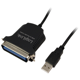 LogiLink AU0003C parallel cable 1.5 m Black 4052792005745 USB kabelis