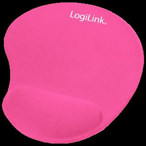 LOGILINK - Gel mouse pad with wrist rest support, pink aksesuārs datorkorpusiem