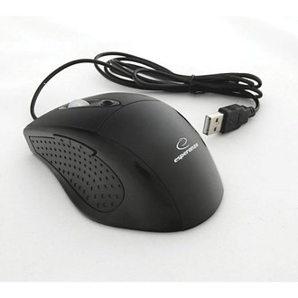 ESPERANZA Wired Mouse Optical G-Laser EM107L USB| 600/1000 DPI |Black Datora pele