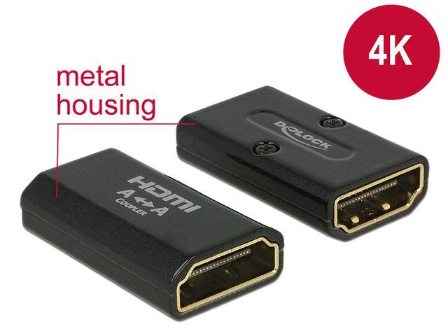 Delock adapter HDMI(F)->HDMI(F) High Speed HDMI with Ethernet 4k