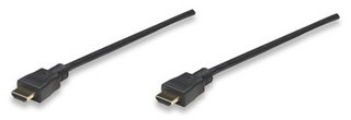 Manhattan Monitor Cable HDMI/HDMI 1.3 7,5m Shielded Black kabelis video, audio