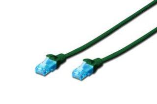 DIGITUS Premium CAT 5e UTP patch cable, Length 3m, Color green kabelis, vads