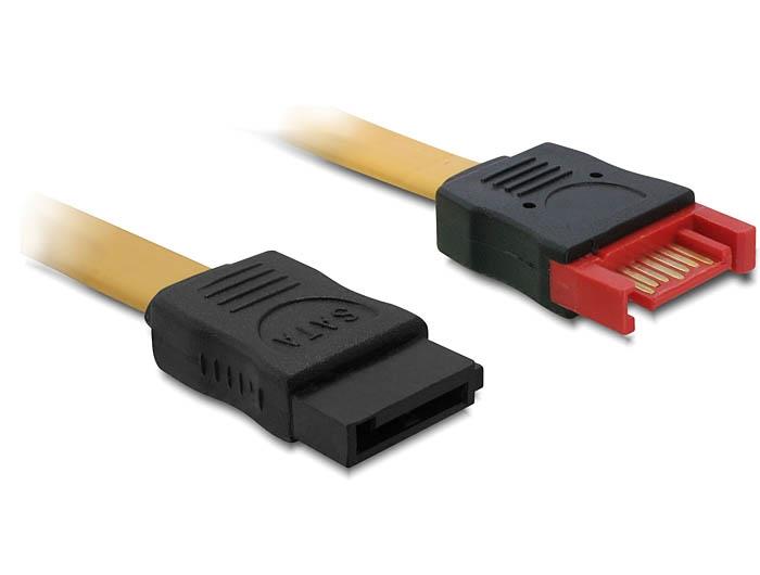 Delock Extension cable SATA 6 Gb/s male > SATA female 30 cm yellow kabelis datoram