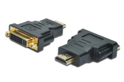 ASSMANN HDMI 1.3 Standard Adapter HDMI A M (plug)/DVI-I (24+5) F (jack) black adapteris