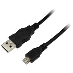 LOGILINK - Cable USB2.0 type A male to type micro B male, 1m, black USB kabelis