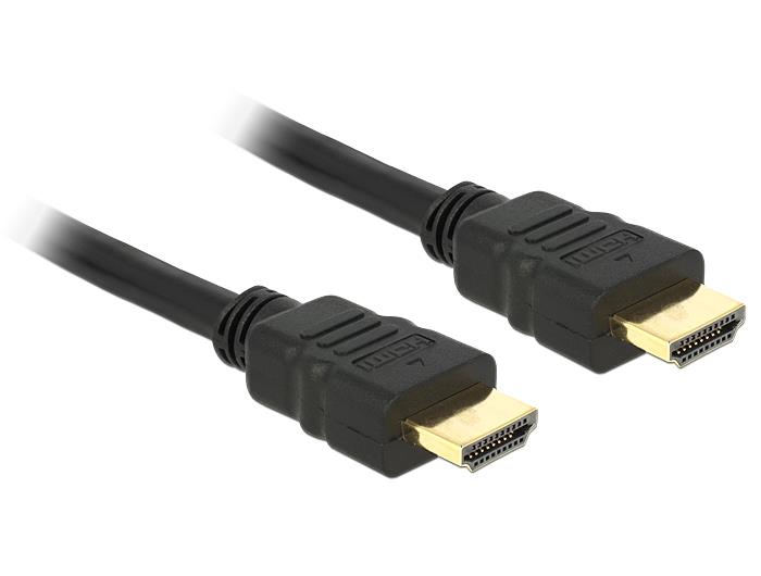 Delock Cable High Speed HDMI with Ethernet -HDMI A male > HDMI A male 4K 1.8 m kabelis video, audio