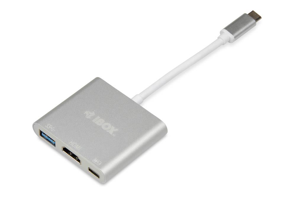 HUB I-BOX USB TYP C - USB 3.0, HDMI, USB C, POWER DELIVERY USB centrmezgli