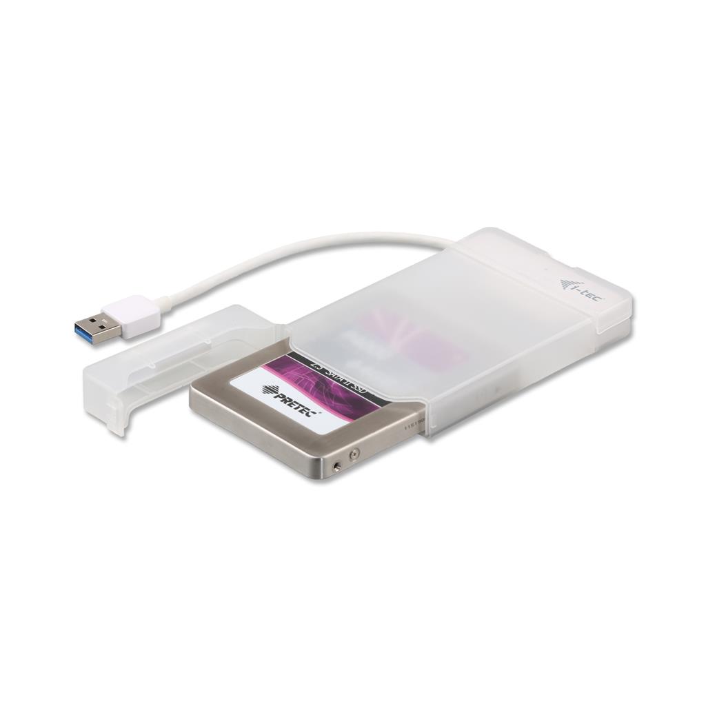 i-tec MySafe USB 3.0 Easy external hard disk case 6.4 cm/2.5''for SATA SSD white cietā diska korpuss