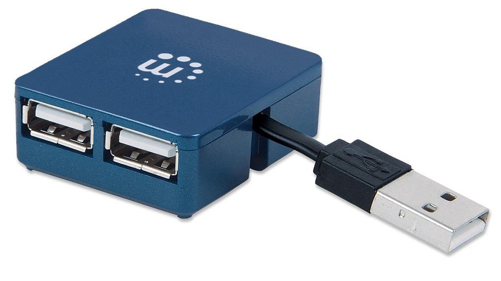 Manhattan Hi-Speed USB 2.0 Micro Hub 4 ports USB centrmezgli