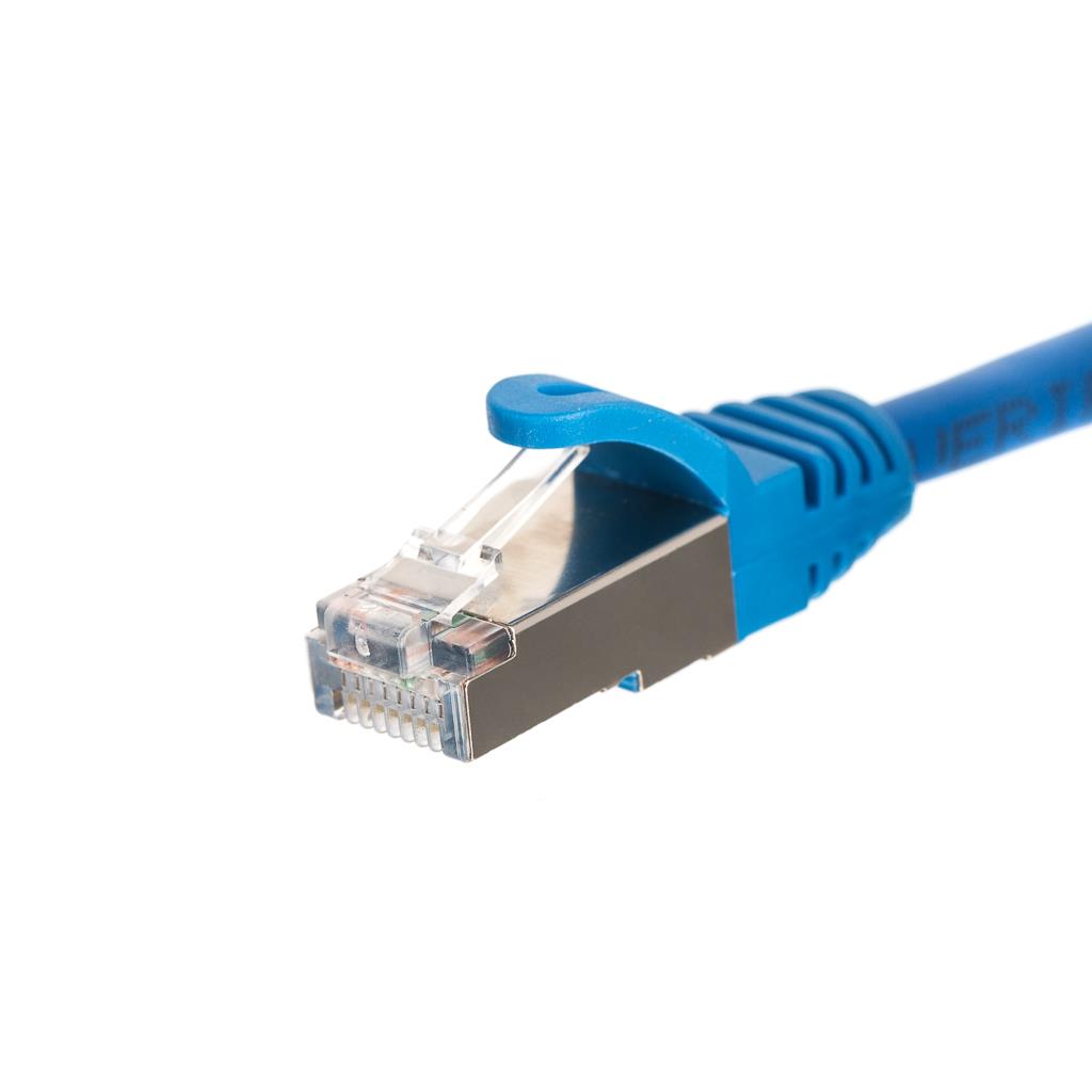 Netrack patch cable RJ45, snagless boot, Cat 5e FTP, 3m blue kabelis, vads