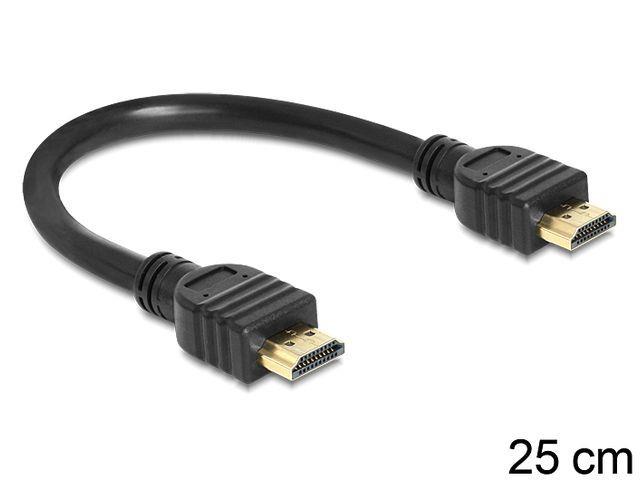 Delock HDMI V1.4 Ethernet Cable 0.25m male / male kabelis video, audio