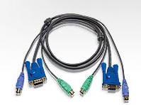 ATEN KVM Cable Light (SVGA, PS/2, PS/2) - 3m kabelis, vads