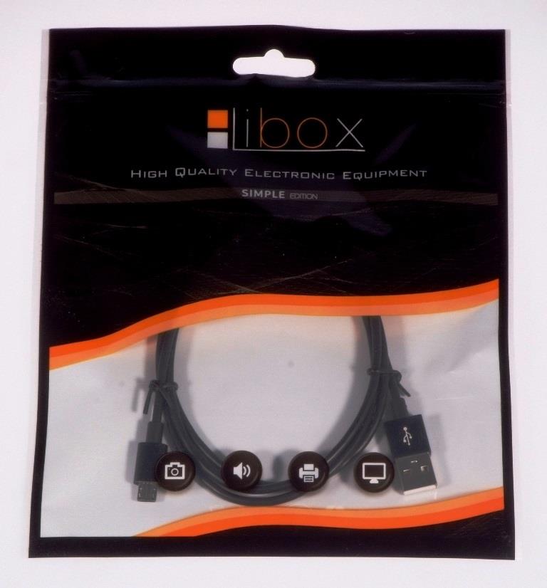 Cable USB micro USB 1m LB0067C LIBOX kabelis, vads