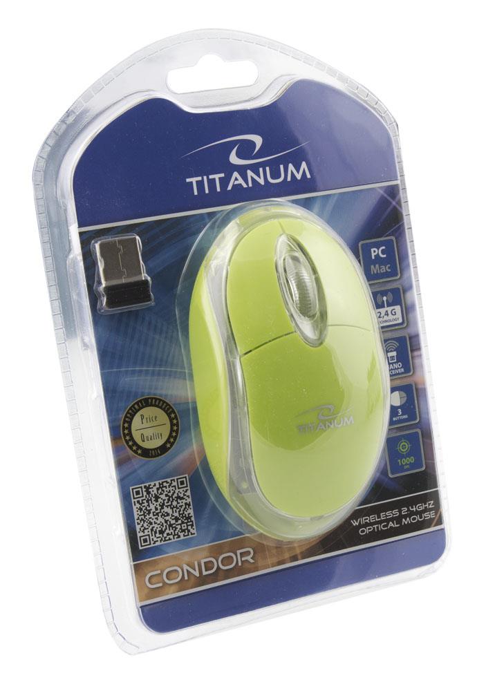 TITANUM TM120G Wireless Optical Mouse 3D | 2.4 GHz| 1000 DPI| 3D| - CONDOR Datora pele