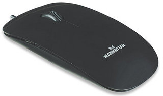 Manhattan Optical Mini Mouse Silhouette USB 1000dpi Black Datora pele