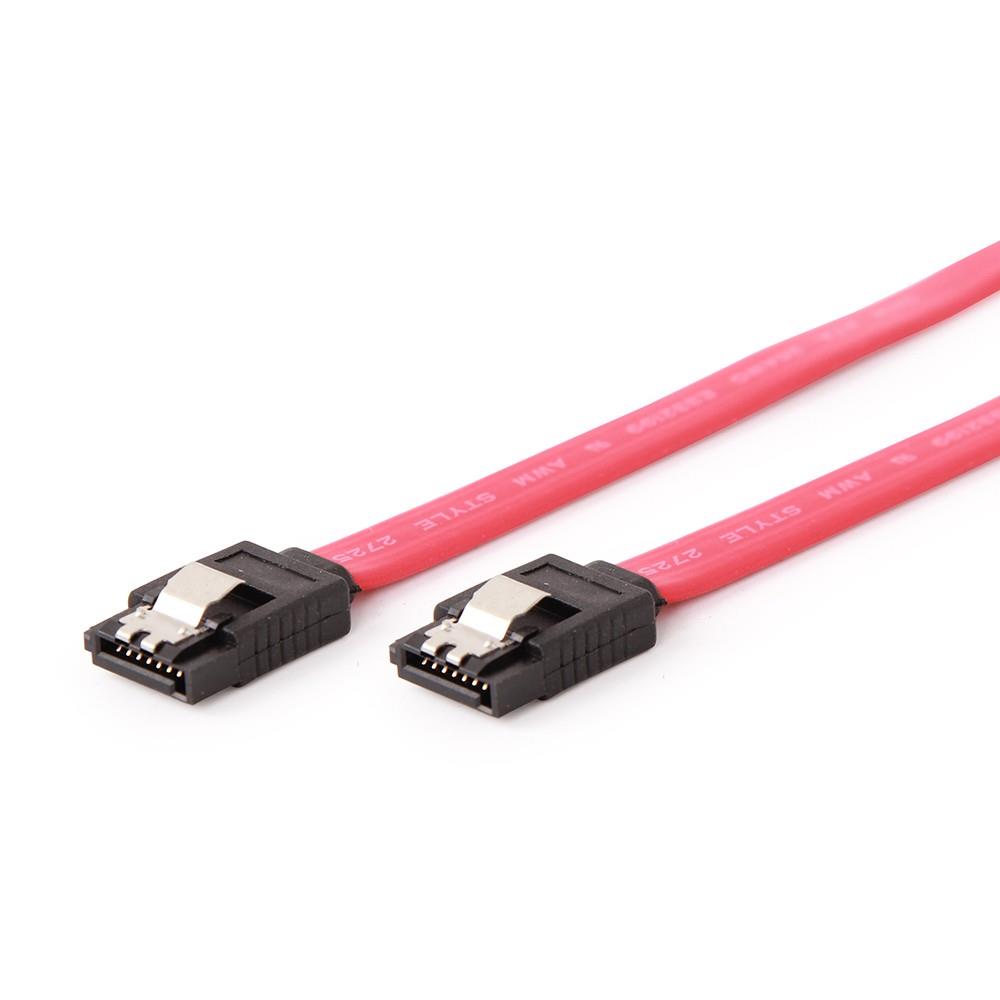 Gembird Serial ATA III 50 cm Data Cable, metal clips, red kabelis datoram