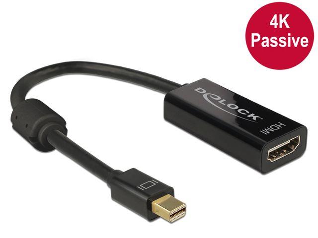 Delock Adapter mini Displayport 1.2 male > HDMI female 4K Passive black karte