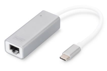DIGITUS USB3.0 Typ C Gigabit LAN-Adapt. USB kabelis