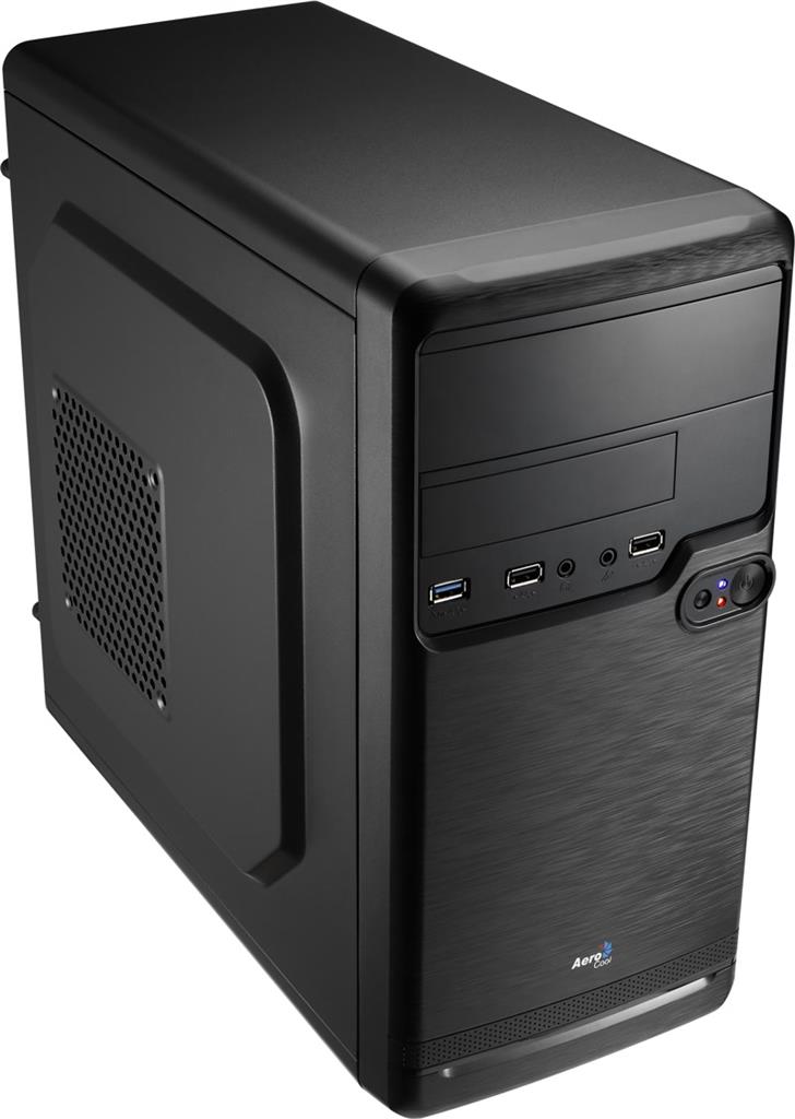 PC case AeroCool PGS QS-182 BLACK, USB3, Kensington Lock, bez Barošanas bloksa Datora korpuss