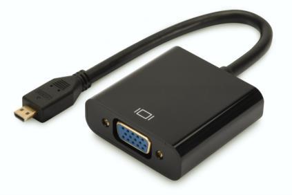 Digitus Audio-Video Adapter microHDMI type D to VGA, FHD, audio 3.5mm MiniJack karte