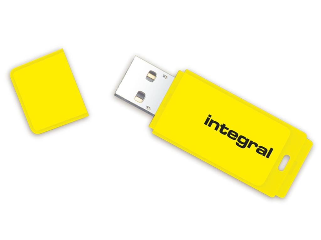 Integral USB Flash Drive 16GB NEON yellow USB Flash atmiņa