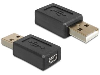 Delock adapter USB AM -> USB mini 5-pin (F) karte