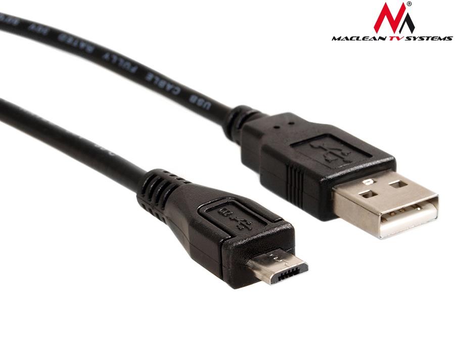 Maclean MCTV-746 USB 2.0 A To MICRO B Data and Charging Cable 3m kabelis, vads