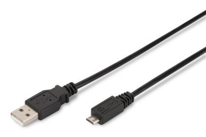 ASSMANN USB 2.0 HighSpeed Connection Cable USB A M(plug)/microUSB B M(plug) 3,0m USB kabelis