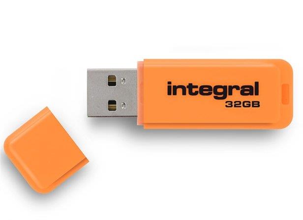 Integral 32GB NEON Orange USB2.0 USB Flash atmiņa