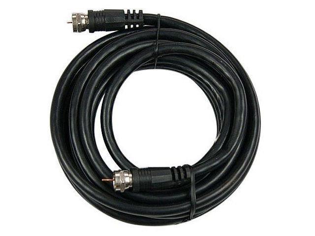 Gembird RG6 Coaxial antenna cable with F-connectors, 1.5M, black kabelis, vads