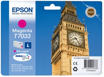 Ink Epson T703 magenta L | 800pgs | WP4000/4500 kārtridžs