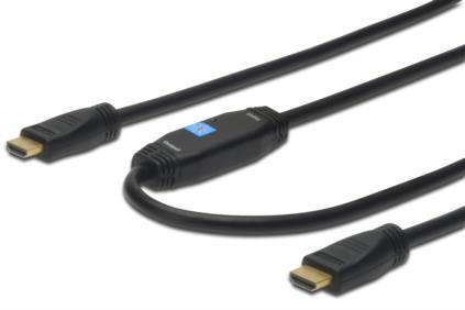 ASSMANN HDMI 1.4 HighSpeed w/Ether. w/ amp. Connection Cable HDMI A M/M 10m kabelis video, audio
