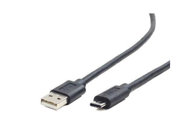 Gembird USB 2.0 AM cable to type-C (AM/CM), 1.8m, black USB kabelis