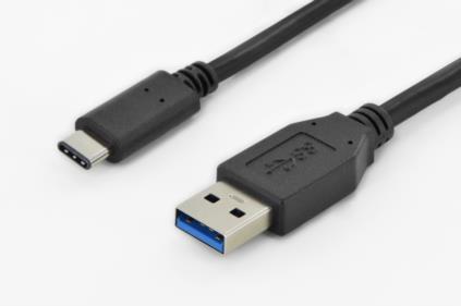 ASSMANN USB 3.0 SuperSpeed Connection Cable USB A M(plug)/USB C M(plug) 1,8m bla USB kabelis