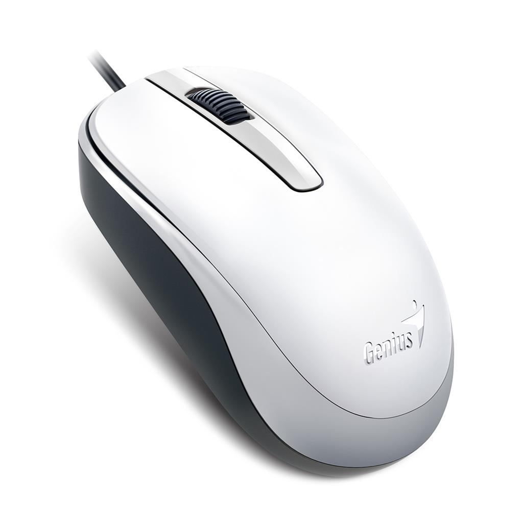 Genius optical wired mouse DX-120, White Datora pele