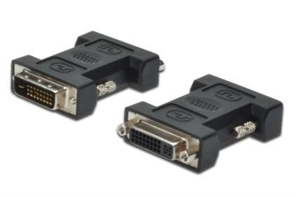 ASSMANN DVI-D DualLink Adapter DVI-D (24+1) M (plug)/DVI-I (24+5) F (jack) black karte