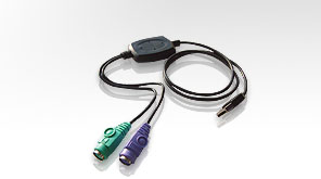 ATEN PS/2 to USB Adapter, converter with a 90cm cable kabelis, vads