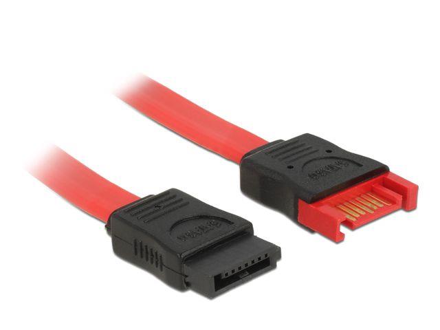 Delock Extension cable SATA 6 Gb/s male > SATA female 20 cm red kabelis datoram