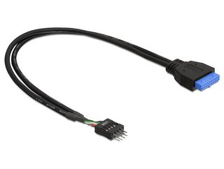 Delock Cable USB 3.0 pin header female > USB 2.0 pin header male, 0.3m kabelis datoram
