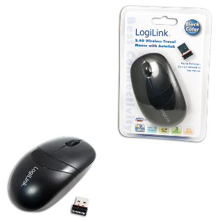 LOGILINK - Wireless mouse optical 2.4GHz black Datora pele