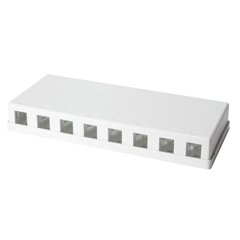 LOGILINK- Keystone Surface Mount Box 8 port UTP, white, blank adapteris