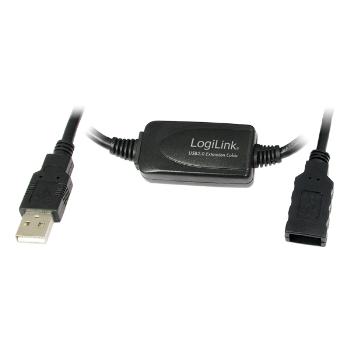 LOGILINK - Cable repeater USB 2.0 15m USB kabelis