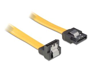 Delock Serial ATA II 50 cm data cable, down/straight metal, yellow kabelis datoram