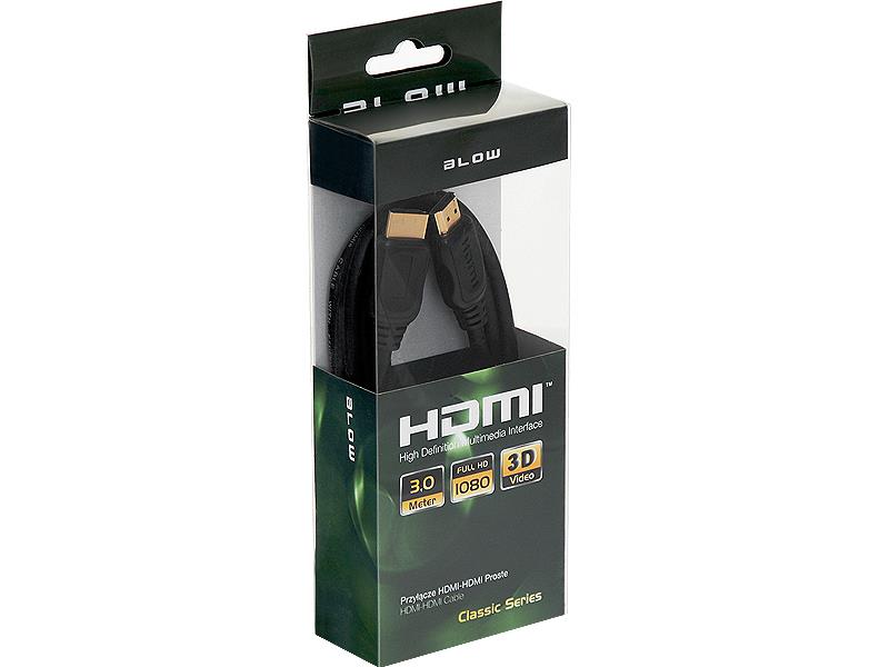 BLOW HDMI-HDMI 3m CLASSIC kabelis, vads